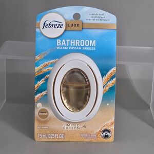 Febreze Luxe Air Freshener 7.5mL Warm Ocean Breeze Limited Edition Bathroom